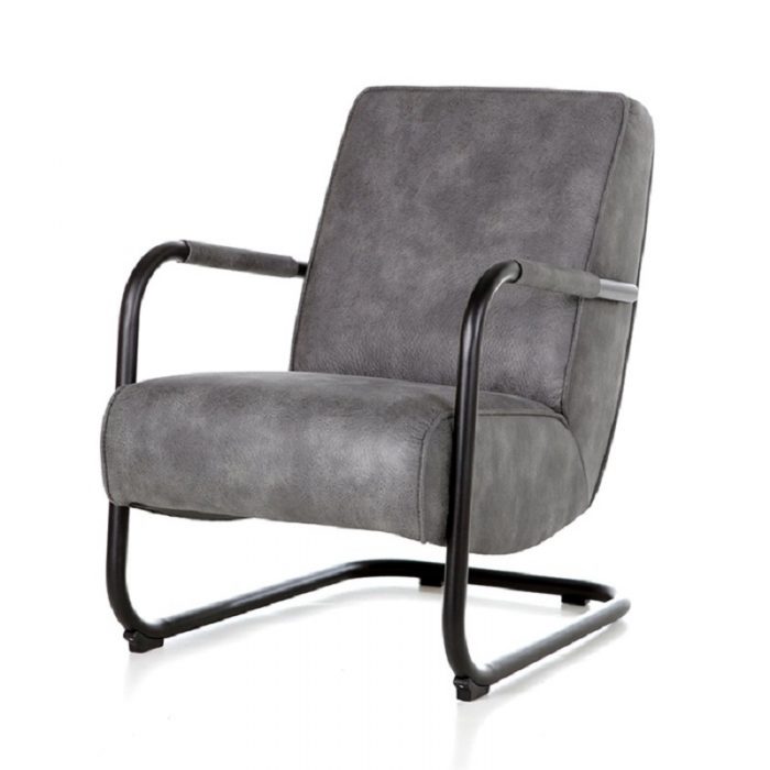 Industriele fauteuil met metalen buisframe