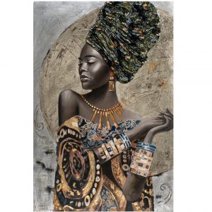 Prachtig schilderij Afrikaanse vrouw